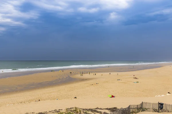 Ocean Beach Frankrikes Atlantiska Kust Nära Lacanau Ocean Bordeaux Frankrike — Stockfoto