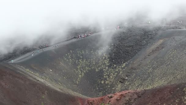 Cráter Silvestri Superiori 2001M Monte Etna Parque Nacional Del Etna — Vídeos de Stock