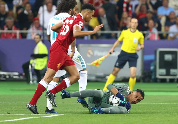 Kyiv Ukraine Maio 2018 Goleiro Keylor Navas Real Madrid Ação — Fotografia de Stock