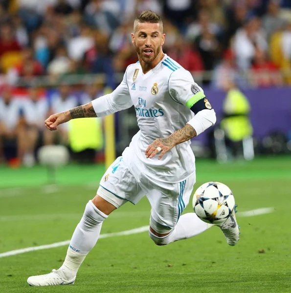 Kyiv Ukraine Mai 2018 Sergio Ramos Real Madrid Action Lors — Photo