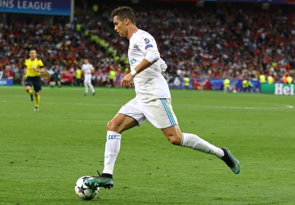 Kyjev Ukrajina Května 2018 Cristiano Ronaldo Realu Madrid Akci Během — Stock fotografie