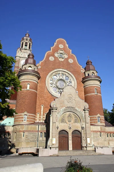 Fasáda Kostela Johannes Malmö Švédsko Nachází Blízkosti Triangeln Innerstaden Čtvrti — Stock fotografie