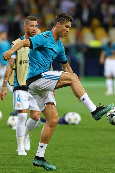 Kyiv Ucrania Mayo 2018 Cristiano Ronaldo Del Real Madrid Acción —  Fotos de Stock