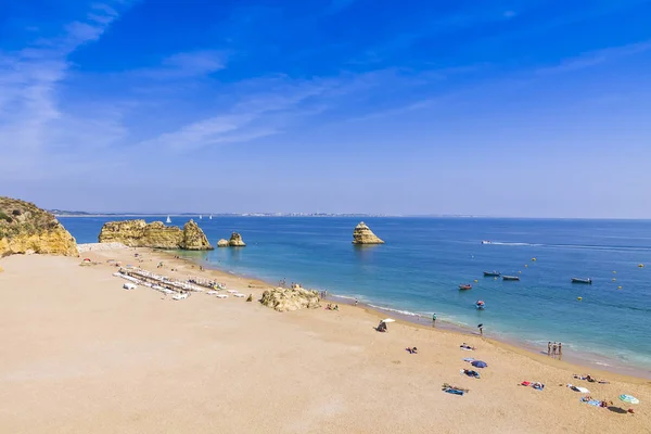 Playa Praia Dona Ana Lagos Región Del Algarve Portugal Praia — Foto de Stock