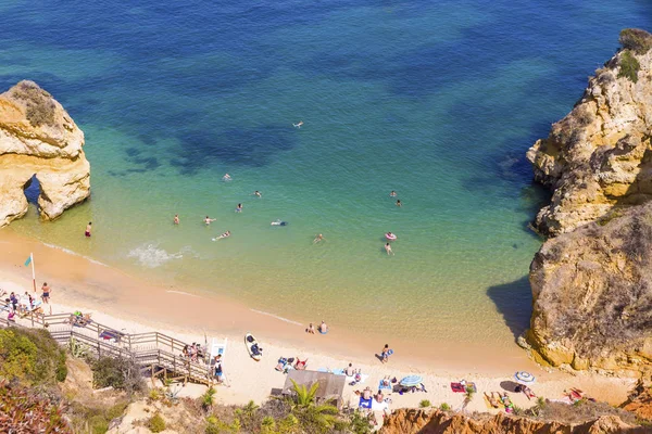 Malebný Výhled Praia Camilo Beach Oblasti Lagos Algarve Portugalsko Praia — Stock fotografie