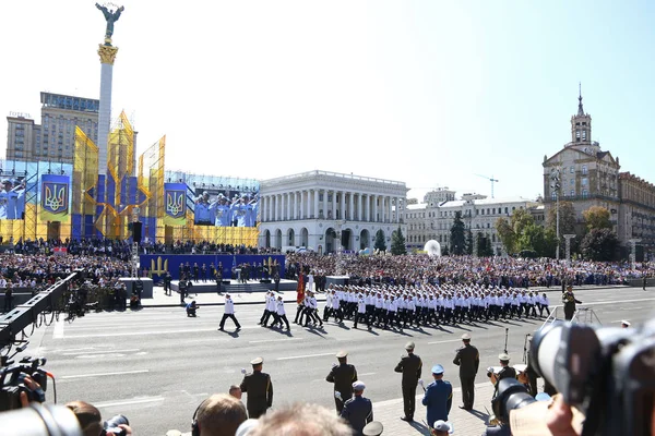 Kiev Ukrayna Ağustos 2018 Ukrayna Deniz Kiev Ukrayna Bağımsızlık Günü — Stok fotoğraf