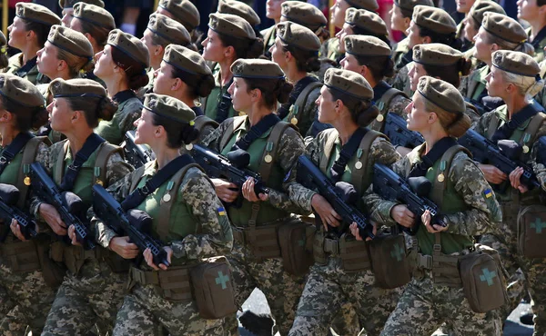 Kyiv Ukraine August 2018 Ukrainian Army Soldiers Take Part Military — Stock Photo, Image