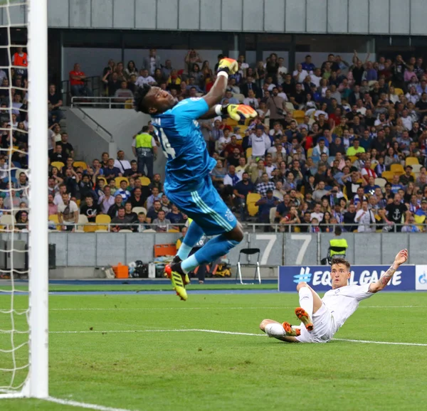 Kyiv Ukraine Agosto 2018 Goleiro André Onana Afc Ajax Ação — Fotografia de Stock