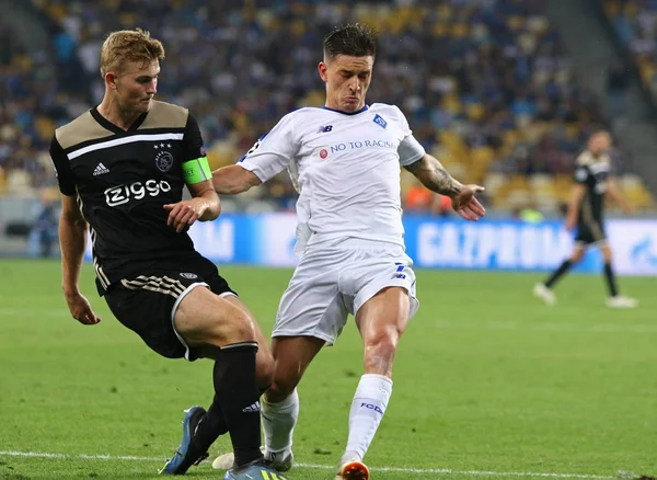 Kyiv Ukraine August 2018 Matthijs Ligt Von Afc Ajax Kämpft — Stockfoto