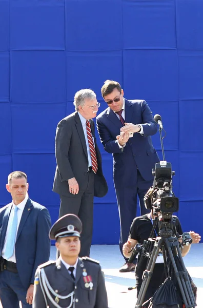 Kiev Oekraïne Aug 2018 John Bolton Ons Nationaal Veiligheidsadviseur Yuriy — Stockfoto