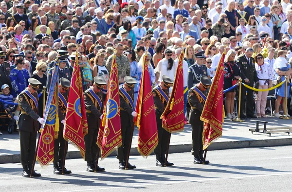 Kiev Oekraïne Augustus 2018 Militaire Parade Kiev Gewijd Aan Dag — Stockfoto