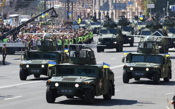 Kiev Ukrayna Ağustos 2018 Adanmış Ukrayna Bağımsızlık Günü Askeri Geçit — Stok fotoğraf