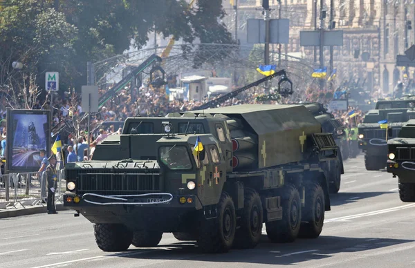 Kyiv Ucrania Agosto 2018 Complejo Cohetes Ucranianos Con Munición Guiada —  Fotos de Stock