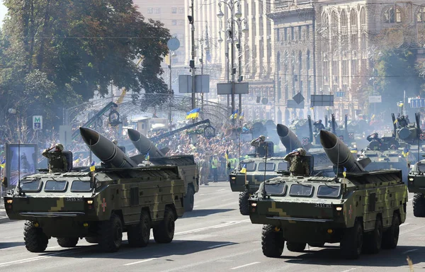 Kyiv Ucrania Agosto 2018 Equipo Militar Las Fuerzas Armadas Ucrania —  Fotos de Stock