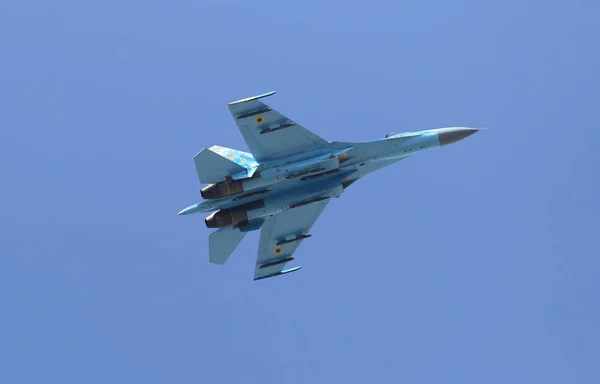 Kyiw Ukraine August 2018 Ukrainische Militärflugzeuge Fliegen Während Der Militärparade — Stockfoto