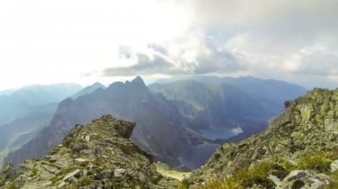 Morskie Oko göl ve Czarny have. MT görüntüleyin. Rysy, Polonya