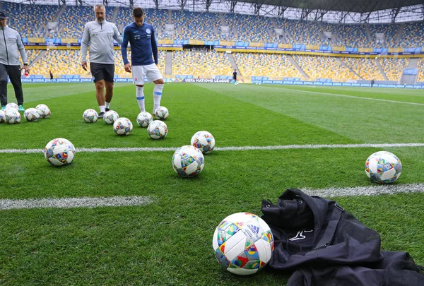 Lviv Oekraïne September 2018 Trainingssessie Van Slowakije Nationale Team Voor — Stockfoto