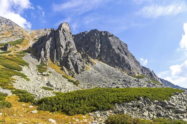 Piesze Wycieczki Tatrach Wysokich Vysoke Tatry Słowacja Drodze Wodospad Skok — Zdjęcie stockowe