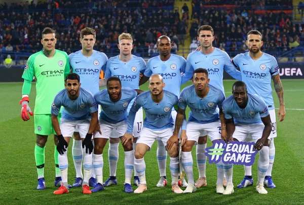 Kharkiv Ukraine Octobre 2018 Les Joueurs Manchester City Posent Pour — Photo