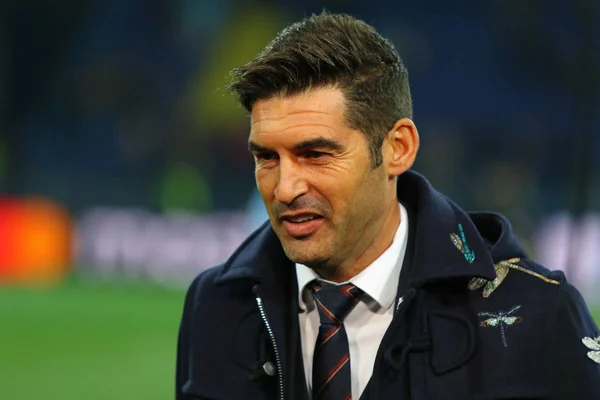 Charkiv Ukraina Oktober 2018 Shakhtar Donetsk Manager Paulo Fonseca Ser — Stockfoto