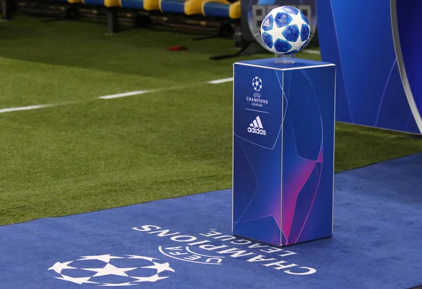 Charków Ukraina Października 2018 Oficjalny Uefa Champions League 2018 Piłką — Zdjęcie stockowe