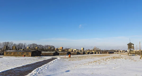 Lublin Polska Stycznia 2018 Panoramiczny Widok Majdanka Lublinie — Zdjęcie stockowe