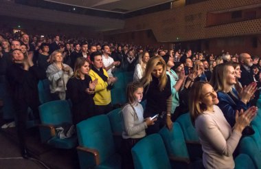 Kiev, Ukrayna - 22 Kasım 2018: Auditorium of National Palace of Arts 