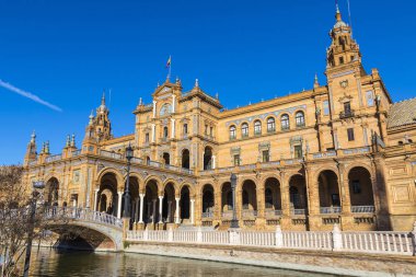 Plaza de Espana (İspanya Meydanı) Seville, Endülüs, İspanya