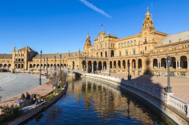 Plaza de Espana (İspanya Meydanı) Seville, Endülüs, İspanya