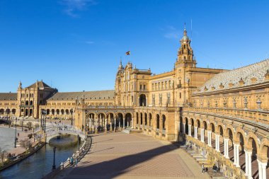 Plaza de Espana (İspanya Meydanı) Seville, Endülüs, İspanya