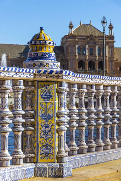 Plaza de Espana (Španělsko náměstí) v Seville, Andalusie, Španělsko — Stock fotografie