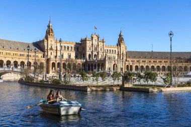 Plaza de Espana (İspanya Meydanı) Seville, Endülüs, İspanya