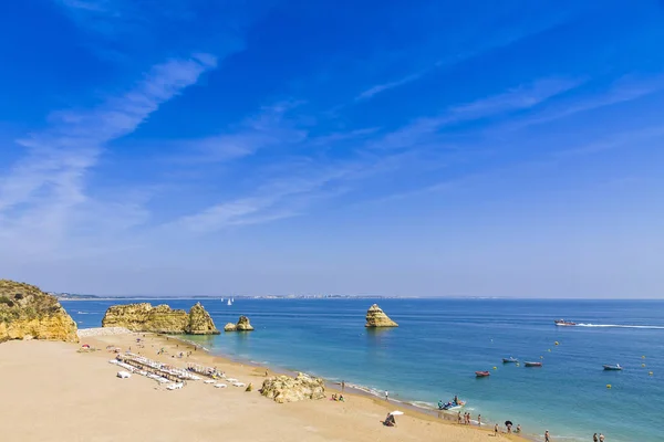 Praia Dona Ana Strand Lagos Algarve Region Portugal Praia Dona — Stockfoto