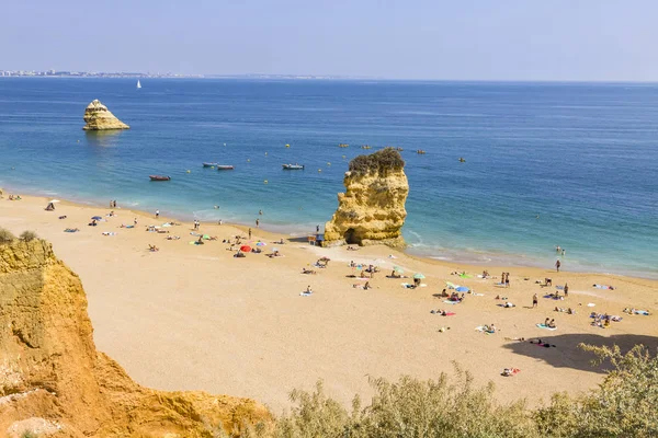 Praia Παραλία Dona Ana Περιοχή Λάγος Algarve Πορτογαλία Praia Dona — Φωτογραφία Αρχείου