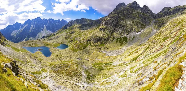 Πανοραμική Θέα Των Βουνών Tatra Και Zabie Λίμνες Σλοβακικά Zabie — Φωτογραφία Αρχείου