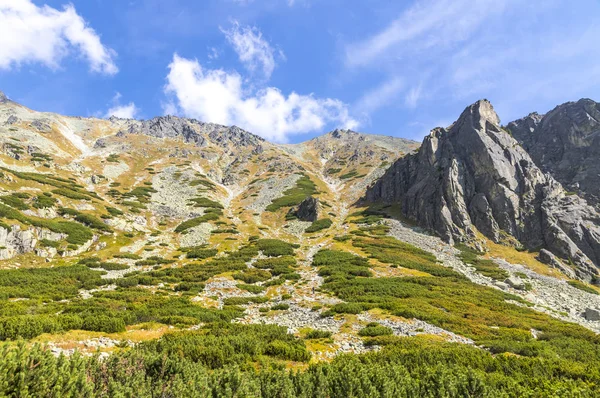 Tatras Vysoke 슬로바키아에에서 하이킹 Mlynicka 골짜기입니다 Skok 1789 슬로바키아어 Vodopad — 스톡 사진