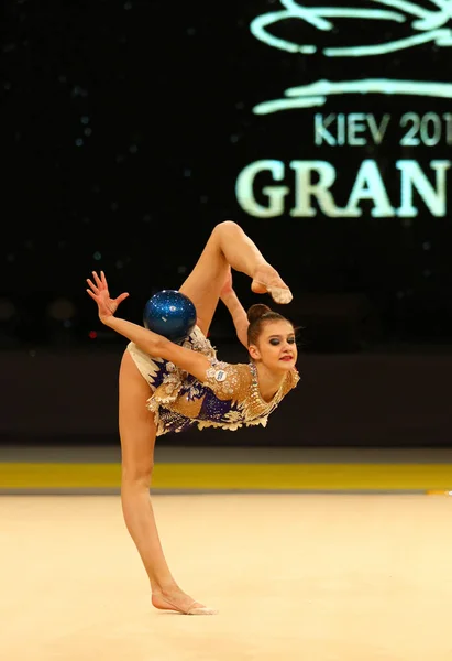 Kyiv Ukraine March 2017 Rhythmic Gymnast Alina Harnasko Belorus Performs — Stock Photo, Image