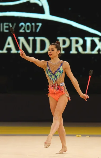 Kijów Ukraina Marca 2017 Gimnastyczka Victoria Veinberg Filanovsky Izraela Wykonuje — Zdjęcie stockowe