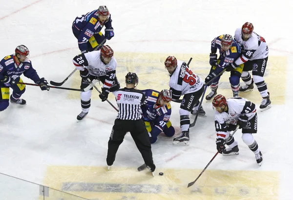 Berlin Duitsland September 2017 Eisbaren Berlin Blauw Kolner Haie Spelers — Stockfoto