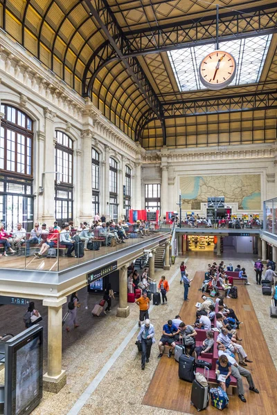 Bordeaux Francja Czerwca 2017 Widok Wewnątrz Głównego Dworca Kolejowego Gare — Zdjęcie stockowe