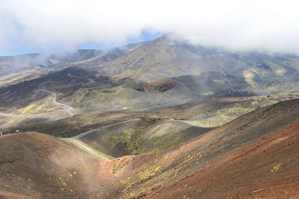 Krater Silvestri Superiori Etna Dağı, Sicilya, İtalya — Stok fotoğraf