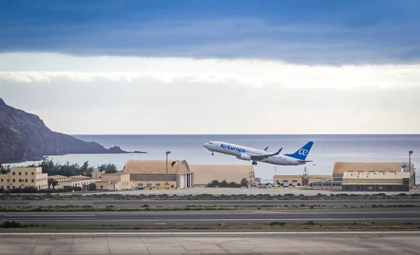 Boeing 737 (Air Europe) en Las Palmas de Gran Canaria Aeropuerto — Foto de Stock