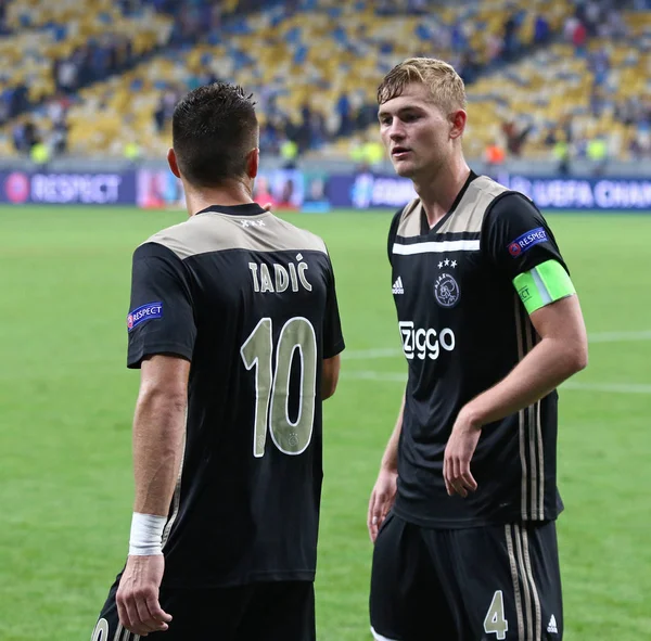 UEFA Şampiyonlar Ligi play-off: Fc Dinamo Kiev v Ajax — Stok fotoğraf