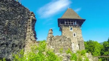 Nevytske Kalesi, Uzhhorod, Ukrayna yakınındaki yarı yıkık kalede