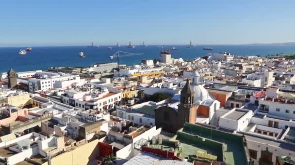Panoramisch uitzicht stad Las Palmas de Gran Canaria, Canarische, Spanje — Stockvideo