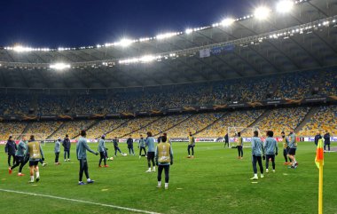 UEFA Avrupa Ligi. Dinamo Kiev v Chelsea. Maç öncesi eğitim