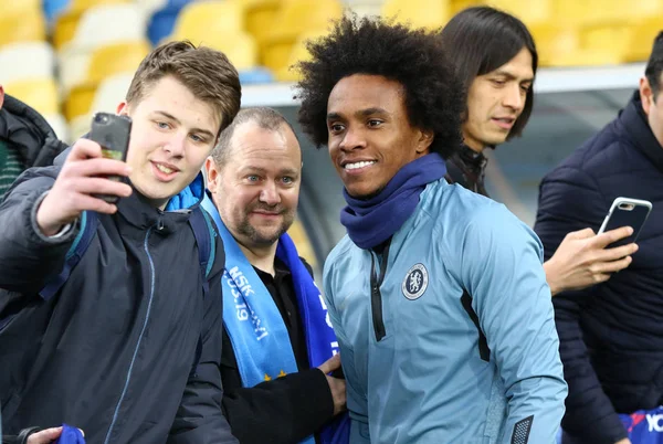 Liga Europa da UEFA. Dynamo Kyiv contra Chelsea. Treinamento pré-partida — Fotografia de Stock