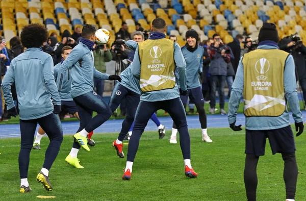 UEFA Europa League. Dynamo Kyiv v Chelsea. Entrenamiento previo al partido —  Fotos de Stock