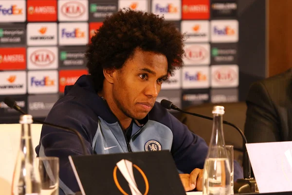 UEFA Europa League. Dinamo Kiev contro Chelsea. Conferenza stampa — Foto Stock