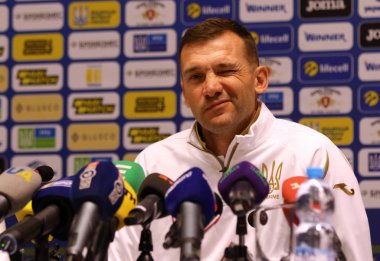 Andriy Şevçenko basın-konferans Kiev, Ukrayna